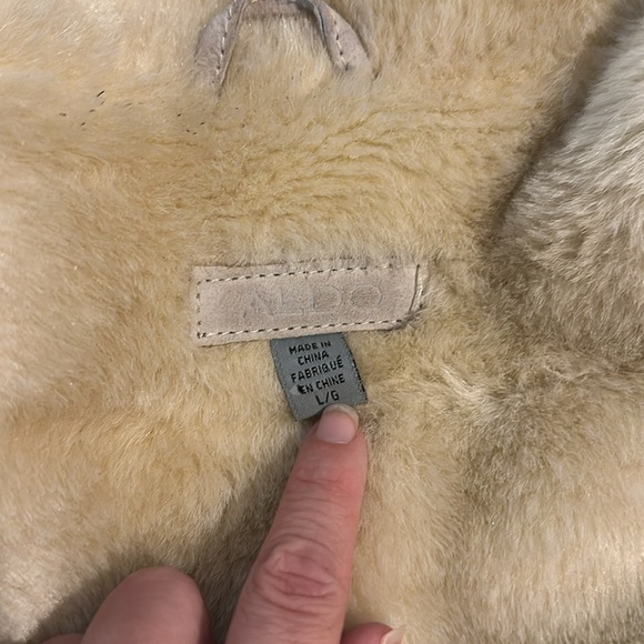 ALDO | Suede Leather Sherpa Lined Jacket - Picture 8 of 8